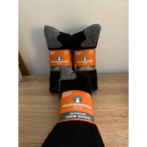Wool Blend Weatherproof Vintage Men's 6-12 Outdoor Crew Socks 15Pair - Picture 1 of 5